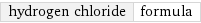 hydrogen chloride | formula