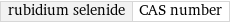 rubidium selenide | CAS number