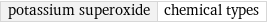 potassium superoxide | chemical types