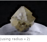  (using radius=2)