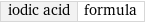 iodic acid | formula