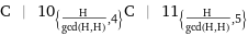 C | 10_({H/gcd(H, H), 4})C | 11_({H/gcd(H, H), 5})