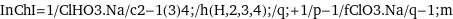 InChI=1/ClHO3.Na/c2-1(3)4;/h(H, 2, 3, 4);/q;+1/p-1/fClO3.Na/q-1;m