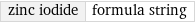 zinc iodide | formula string