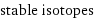 stable isotopes