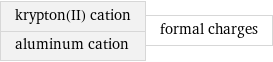 krypton(II) cation aluminum cation | formal charges