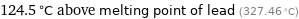 124.5 °C above melting point of lead (327.46 °C)