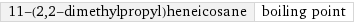 11-(2, 2-dimethylpropyl)heneicosane | boiling point