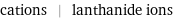 cations | lanthanide ions