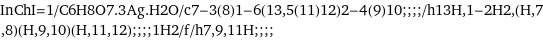 InChI=1/C6H8O7.3Ag.H2O/c7-3(8)1-6(13, 5(11)12)2-4(9)10;;;;/h13H, 1-2H2, (H, 7, 8)(H, 9, 10)(H, 11, 12);;;;1H2/f/h7, 9, 11H;;;;