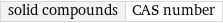 solid compounds | CAS number