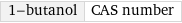 1-butanol | CAS number