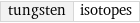 tungsten | isotopes