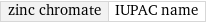 zinc chromate | IUPAC name