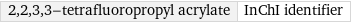 2, 2, 3, 3-tetrafluoropropyl acrylate | InChI identifier