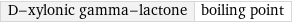 D-xylonic gamma-lactone | boiling point