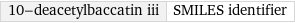 10-deacetylbaccatin iii | SMILES identifier