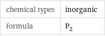 chemical types | inorganic formula | P_2