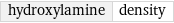 hydroxylamine | density