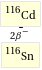 Decay chain Cd-116