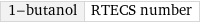 1-butanol | RTECS number