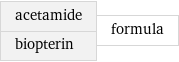 acetamide biopterin | formula