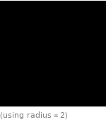  (using radius=2)