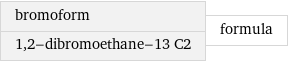 bromoform 1, 2-dibromoethane-13 C2 | formula
