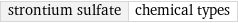 strontium sulfate | chemical types