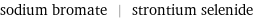 sodium bromate | strontium selenide