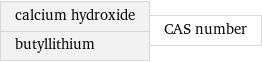 calcium hydroxide butyllithium | CAS number