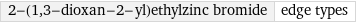 2-(1, 3-dioxan-2-yl)ethylzinc bromide | edge types