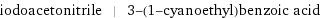 iodoacetonitrile | 3-(1-cyanoethyl)benzoic acid