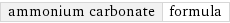 ammonium carbonate | formula