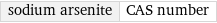 sodium arsenite | CAS number