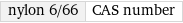 nylon 6/66 | CAS number