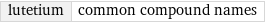 lutetium | common compound names