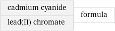 cadmium cyanide lead(II) chromate | formula