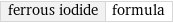 ferrous iodide | formula