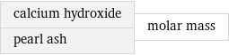 calcium hydroxide pearl ash | molar mass