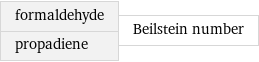 formaldehyde propadiene | Beilstein number