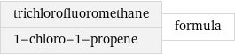 trichlorofluoromethane 1-chloro-1-propene | formula