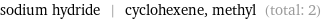 sodium hydride | cyclohexene, methyl (total: 2)