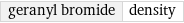 geranyl bromide | density