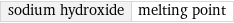 sodium hydroxide | melting point