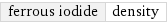 ferrous iodide | density