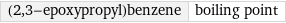 (2, 3-epoxypropyl)benzene | boiling point