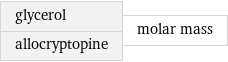 glycerol allocryptopine | molar mass