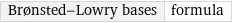 Brønsted-Lowry bases | formula