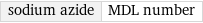 sodium azide | MDL number